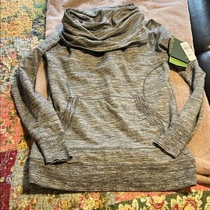 L.L. Bean Heathered Gray Cowl Neck Sweater